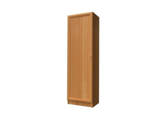 Одностворчатый шкаф с полками для гостиницы 60х44х215 см - «Comfort Style», Вишня Оксфорд