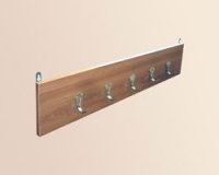 Настенная вешалка (5 крючков) для общежития 120х30х43 см - «Comfort Econom»